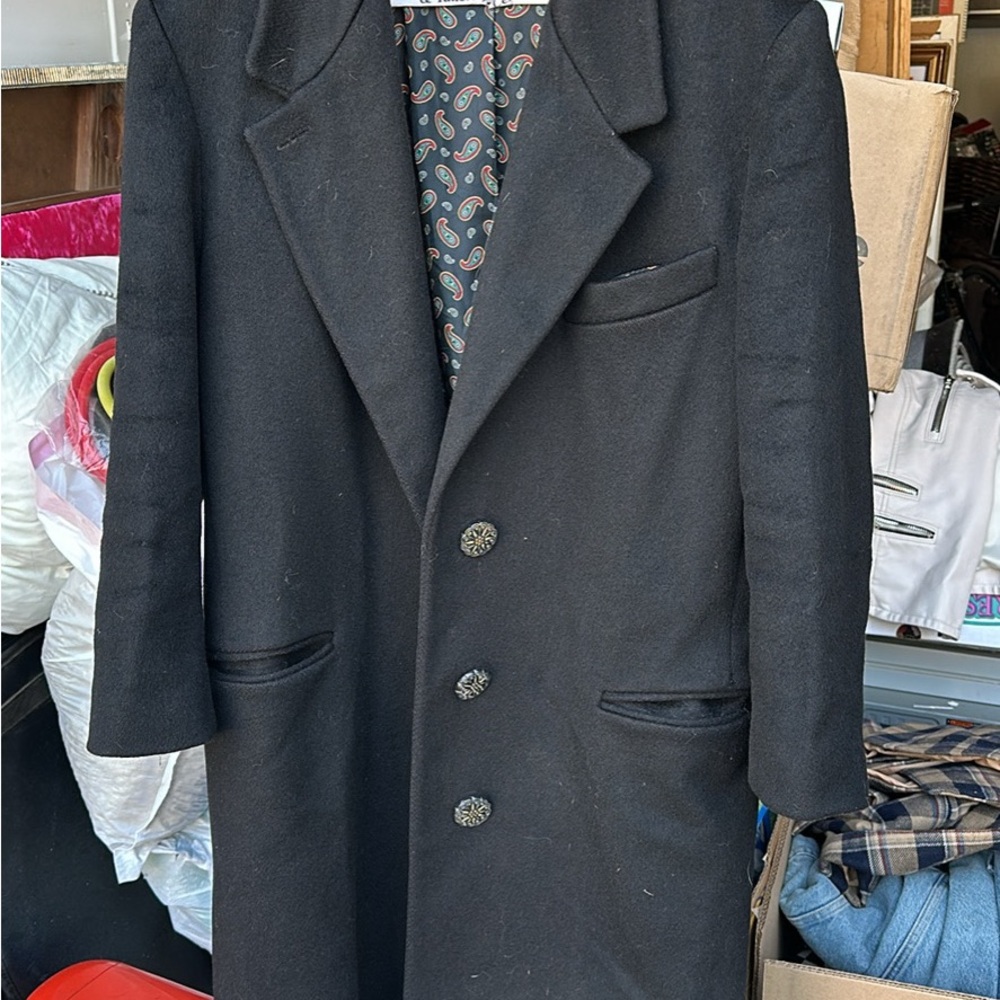 Womens Black Overcoat